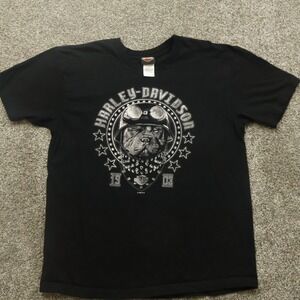 Harley‎ Davidson T Shirt XL Black Dog Biker Tripp's Amarillo Texas Graphic usa